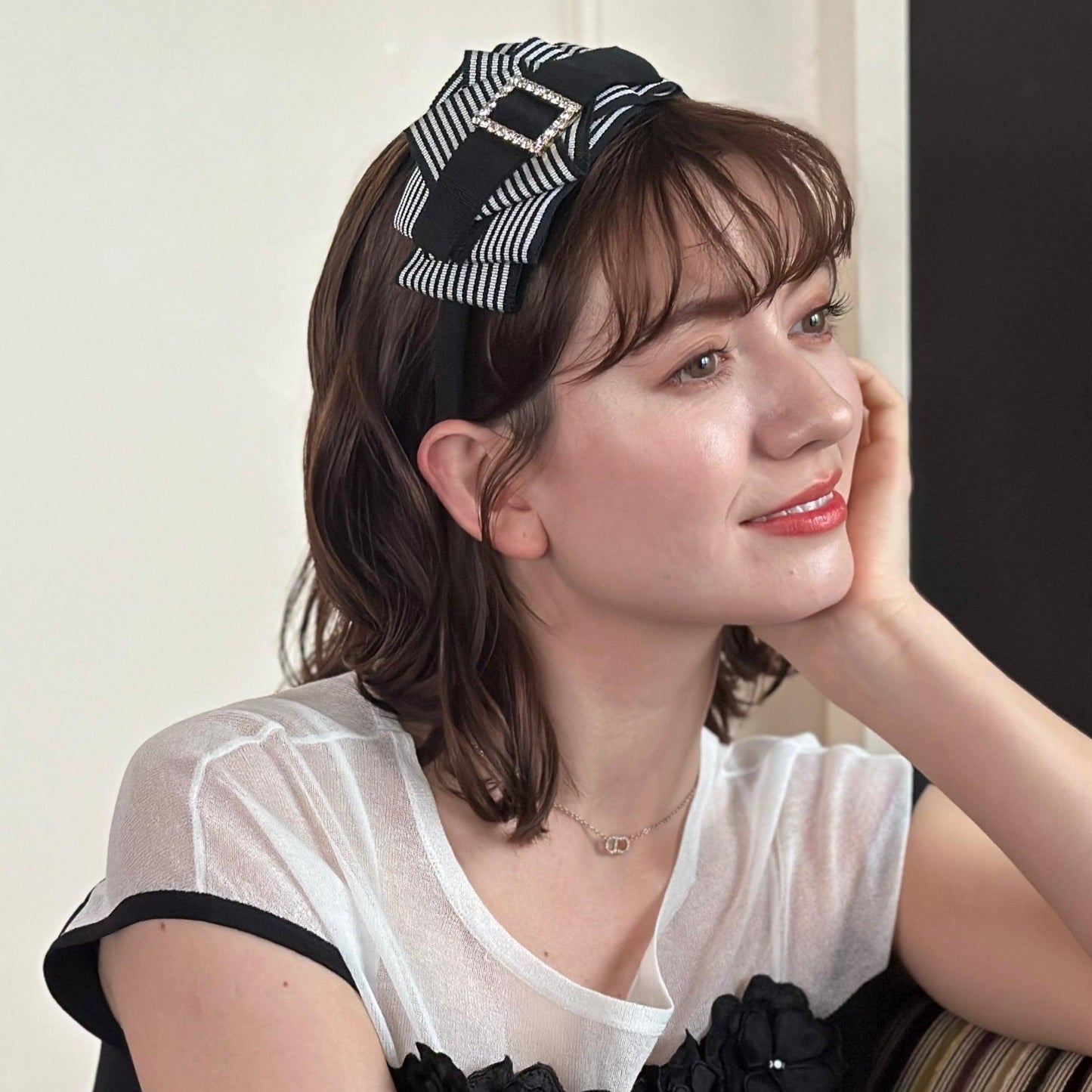 Emma Black Stripe
