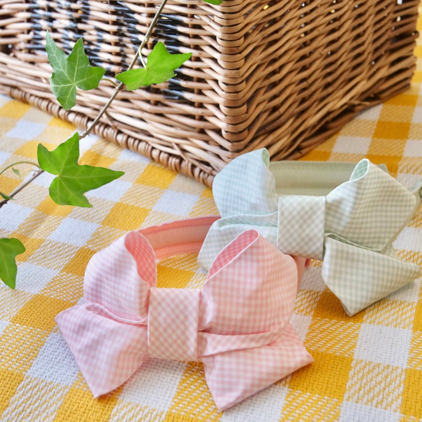 Milla Gingham Pink & Green