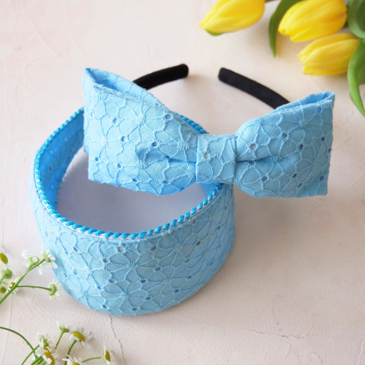 Alice & Audrey Eyelet Embroidery<Blue>