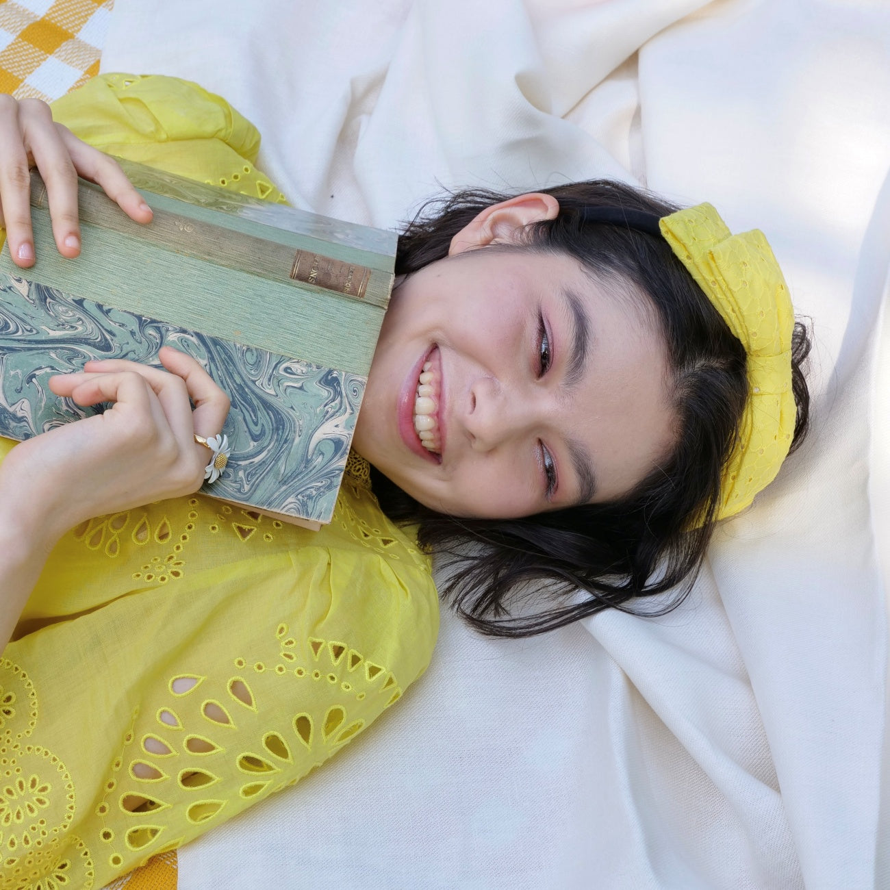 Alice & Audrey  Eyelet Embroidery<Yellow>